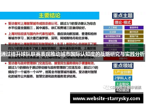 通过提升球队联赛表现推动城市国际认知度的战略研究与实践分析